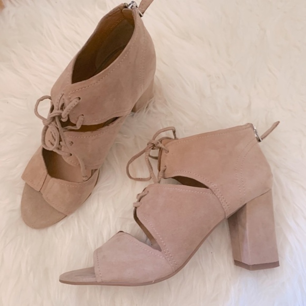 Franco Sarto Gazella Lace Up Block Heel